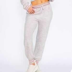 WOMEN'S ELASTIC WAIST FRONT POCKETS JOGGER LEG PANTS